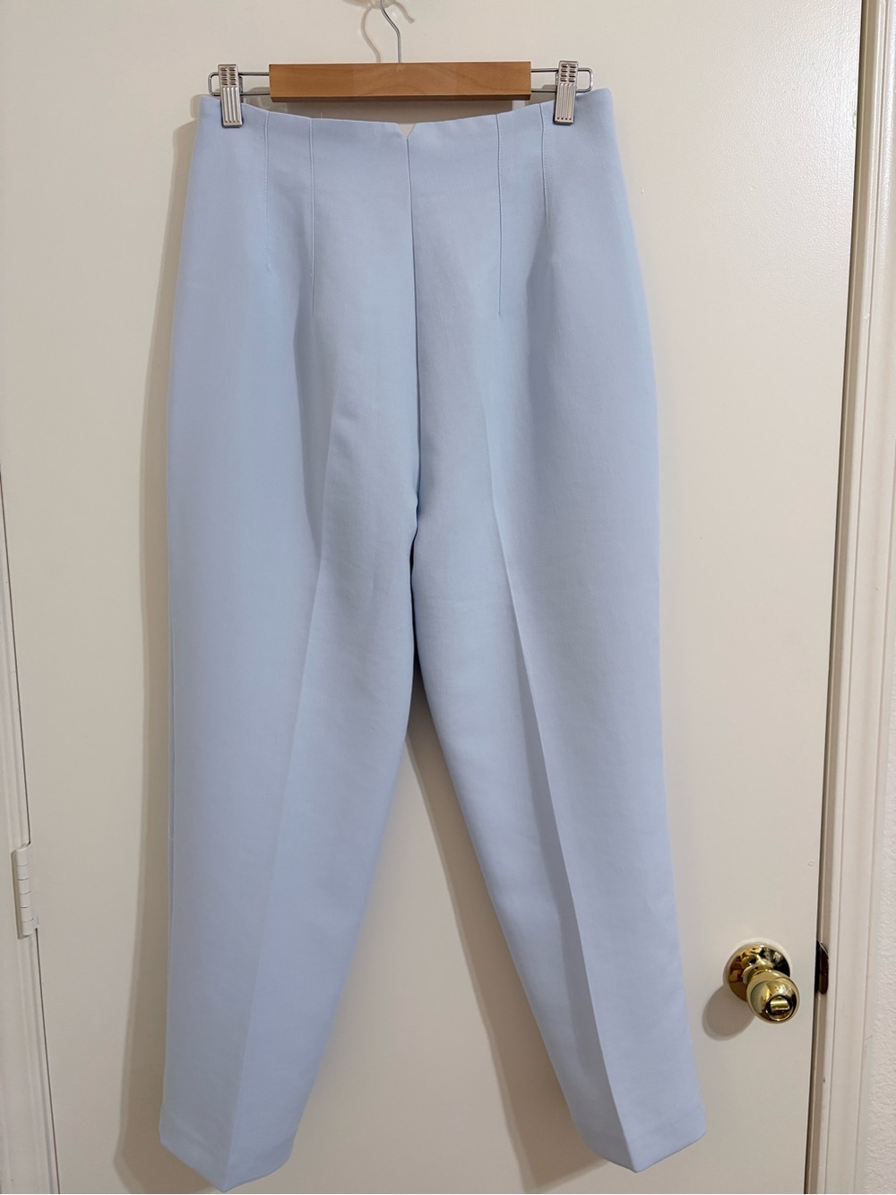 Zara Pale Blue Tailored High-Waist Trousers - Picture 4 of 6